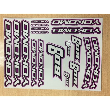 YOKOMO BD8 DECAL PURPLE