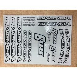 YOKOMO BD8 DECAL WHITE