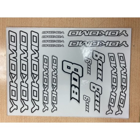 YOKOMO BD8 DECAL WHITE