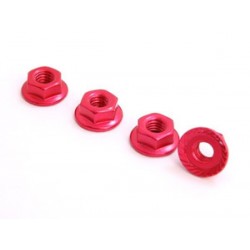 SPEC-R SPR-NURD 4mm Aluminum Lock Nut (4 pcs Red)