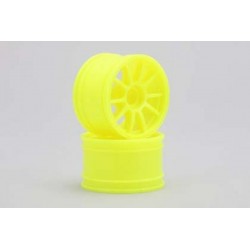YOKOMO GT-29WY Weds Sport Front Wheel for GT500 (Flourcent Yellow 2pcs)