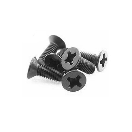TEAM MAGIC 126308CR 3X8 00 Steel FH Screw (cross) (6pcs)