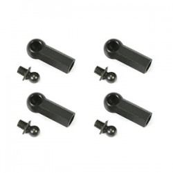 TEAM MAGIC 115025BK 4mm Short neck ball stud ball cup (4pcs)