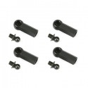 TEAM MAGIC 115025BK 4mm Short neck ball stud ball cup (4pcs)