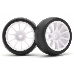 RI-26019 Pre-mounted tire set for M-Chassis Size 60 Low Profile Tire Sc32 and 10-spoke