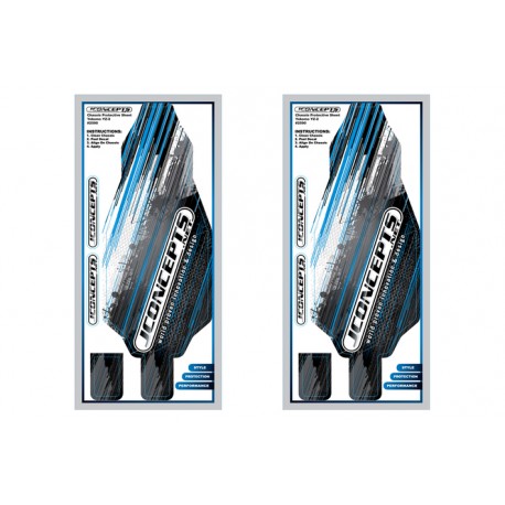 JCONCEPTS J2590 Adhesivo protector chasis precortado, c/gráficos (2pzs)